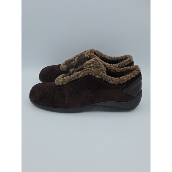 Stuart Weitzman Brown Sport Suede Leanto Shoes Size 8 1/2 M - Picture 3 of 10